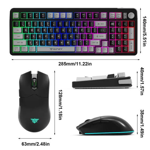 Alt view image 6 of 7 - Wireless Gaming Keyboard & Mouse Combo for PC Gamers