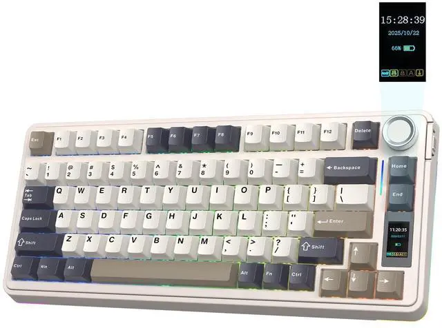 Main image of Wireless Gaming Keyboard with Screen & Knob