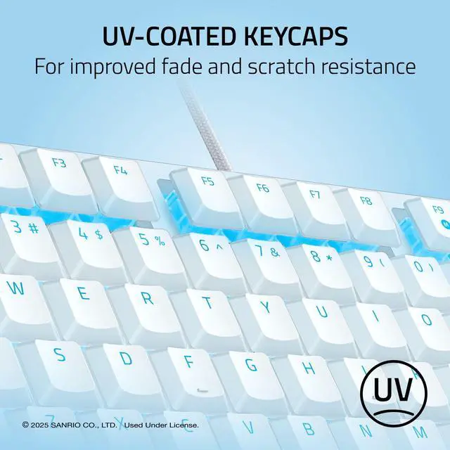 Alt view image 4 of 7 - Gaming Keyboard, Low-Profile Keys, Cinnamoroll Edition