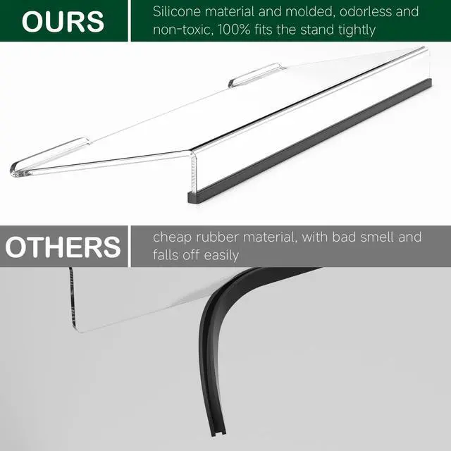 Alt view image 4 of 7 - Computer Keyboard Stand Holder - Ergonomic Acrylic Keyboard Stand for Desktop Comfortable Keyboard Tray Riser with Silicone Anti-Slip Strip for Home School Office Desk Accessory, Clear