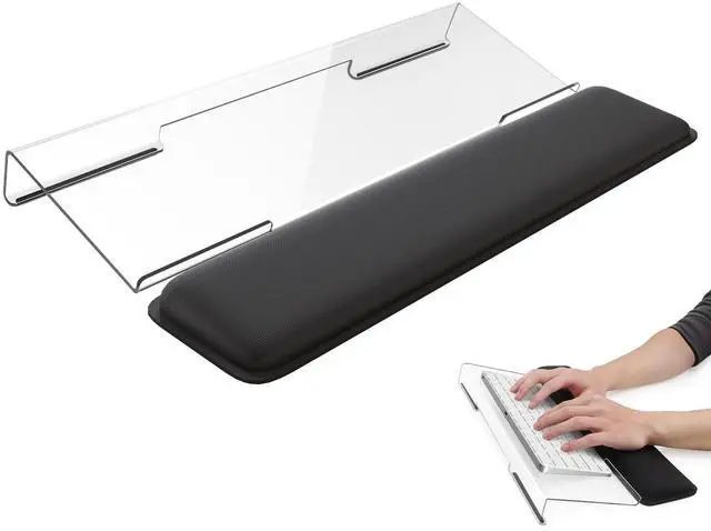 Main image of Computer Keyboard Wrist Rest, Keyboard Riser Stand for Desktop