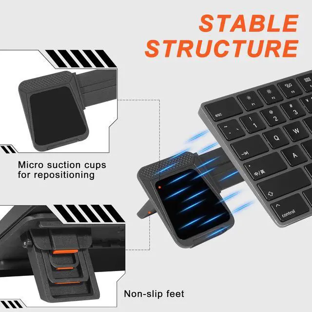 Alt view image 4 of 7 - Computer Keyboard Stand for Desktop, Adjustable Keyboard Riser