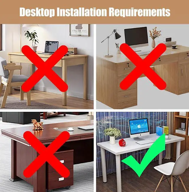 Alt view image 6 of 7 - Desk Extender Tray, 24 * 10 Inch Ergonomic Clamp On Desk Extender, Mouse & Keyboard Extender for Desk, No Drill Keyboard Tray Under Desk for Home Office Workspace (Walnut, 24 * 10 Inch)