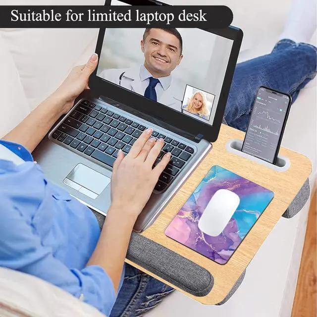 Alt view image 5 of 7 - Small Mouse Pad, Mini Mouse Pad 6 X 8 Inch with Non-Slip Rubber Base for Keyboard Tray Laptops Wireless Mouse Home Office Travel, Washable & Portable (Marble Purple Blue)