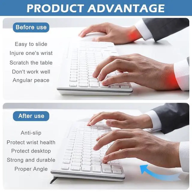 Alt view image 5 of 7 - 2 Pcs Adjustable Keyboard Lifter for Desk,Portable Anti-Slip Laptop Feet, RiserInvisible Computer Keyboard Stand, Laptop Kickstand Feet(2.36 x 1.18 inch)