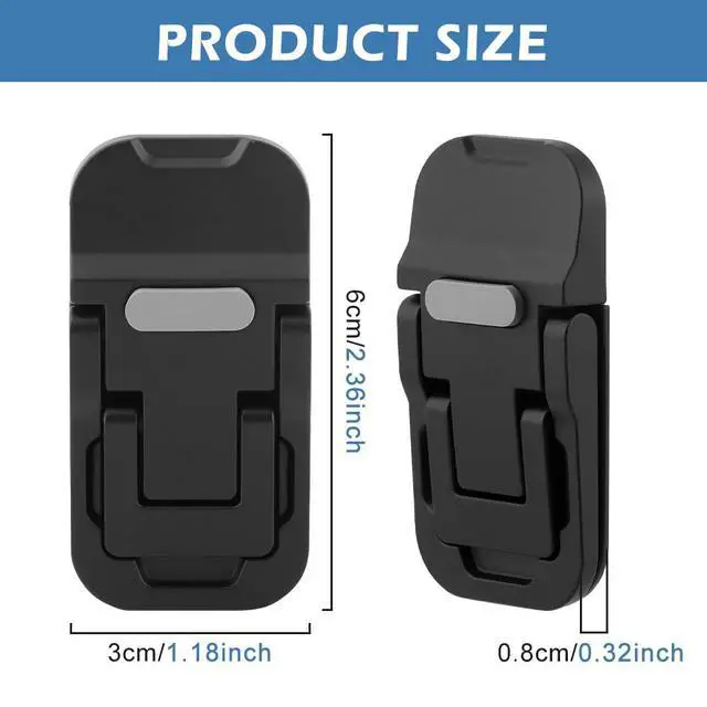 Alt view image 2 of 7 - 2 Pcs Adjustable Keyboard Lifter for Desk,Portable Anti-Slip Laptop Feet, RiserInvisible Computer Keyboard Stand, Laptop Kickstand Feet(2.36 x 1.18 inch)
