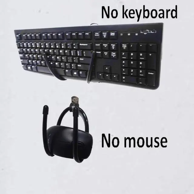 Alt view image 4 of 7 - Keyboard Mouse Wall Mount Wall Holder Wall Rack - No Keyboard No Mouse
