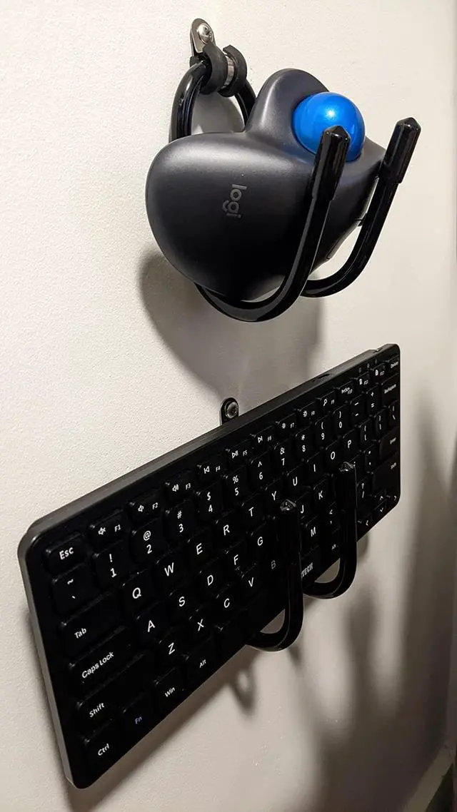 Alt view image 5 of 7 - Keyboard Mouse Wall Mount Wall Holder Wall Rack - No Keyboard No Mouse