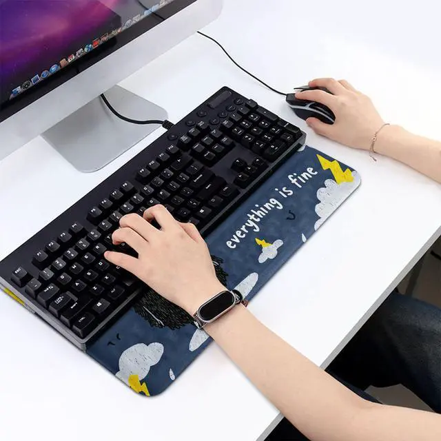 Alt view image 7 of 7 - Ergonomic Keyboard Stand with Cute Monster Memory Foam Wrist Rest