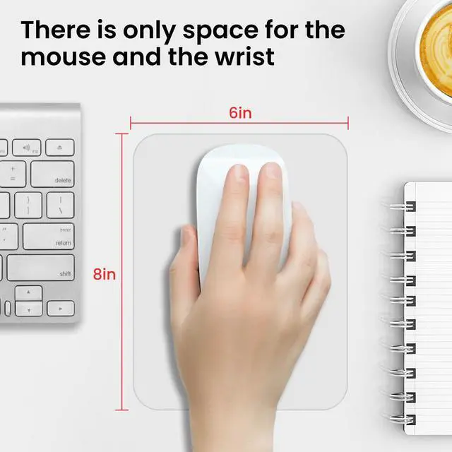 Alt view image 2 of 6 - Small Mouse Pad 6 x 8 Inch, Horizontal and Vertical Flexible use. Great for Traveling, Wireless laptops, Keyboard Trays, Offices, etc.