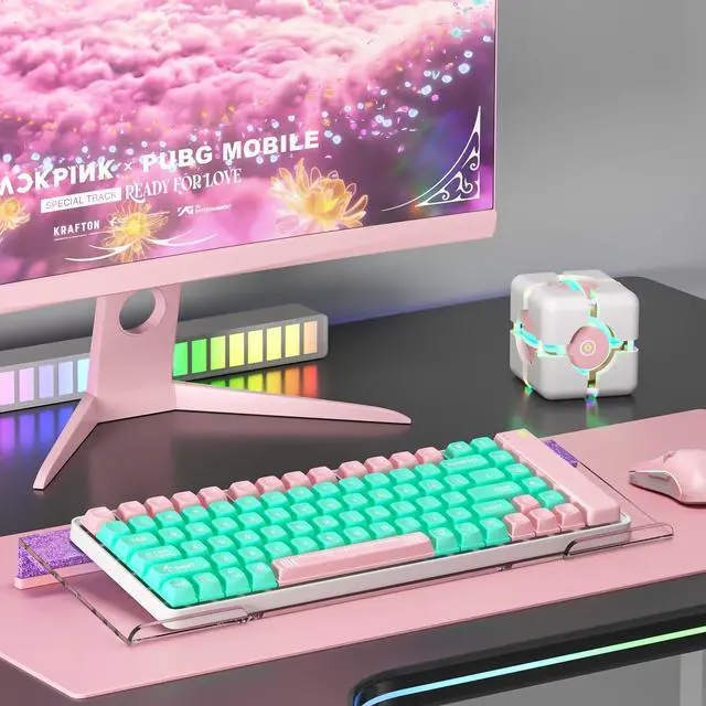 Alt view image 6 of 7 - Ergonomic Computer Keyboard Stand - Adjustable Keyboard Riser Tilt Clear and Glitter Purple Acrylic Keyboard Tray Non-Slip Elevated Typing Key Board Holder Lift for Home Office Desk Accessories