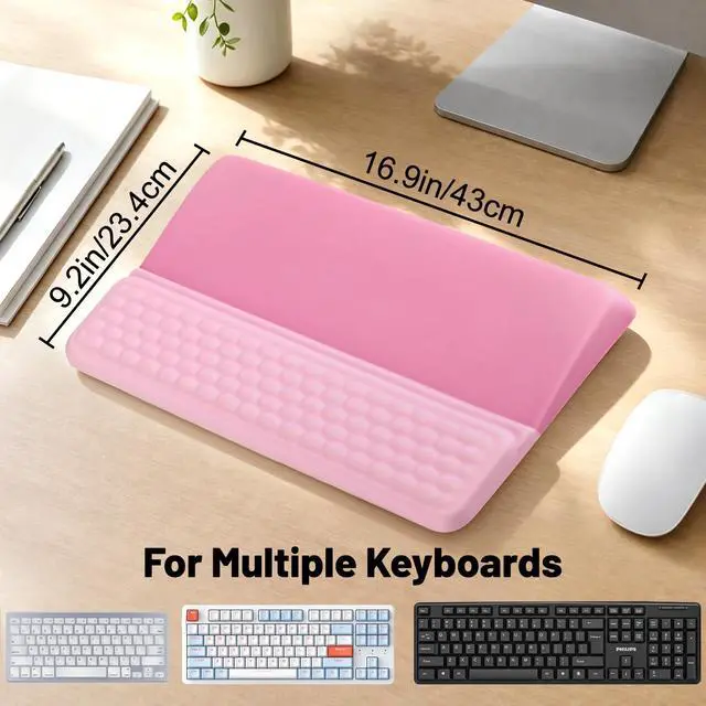 Alt view image 4 of 7 - Keyboard Stand with Wrist RestErgonomic Keyboard Riser Holder Lifter Tray