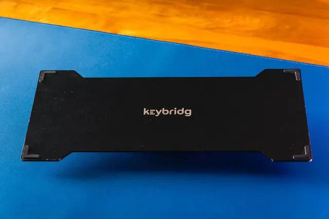 Alt view image 5 of 7 - Wabi Sabi Edition - Keyboard Bridge for MacBook Pro and Air, Matte Black Aluminum Laptop Stand for External Mechanical Keyboards, Distressable Finish, Fits 13 14 15 and 16 Inch Models - Obsidian Black