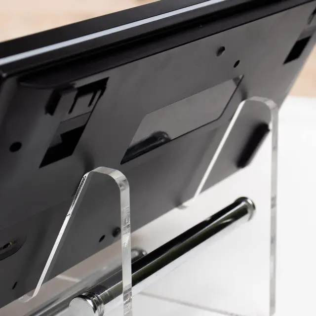 Alt view image 6 of 7 - 2-Tier Keyboard Display Stand Clear Acrylic Tablet Stand Mechanical Keyboard Holder Storage Stands for Tablet Picture Frames