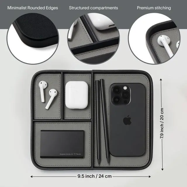Alt view image 5 of 7 - Medium EDC Tray - Pebble Black (9.5 x 7.9 in)
