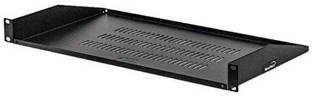 Main image of Cantilever Server Shelf Vented Shelves Rack Mount 19 Inch 1U Black 10 Inches (250mm) deep