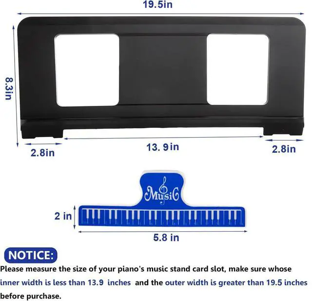 Alt view image 3 of 7 - Music Stand for Sheet Music, Compatible with Yamaha Music Sheet Stand Fit for Multiple Keyboard Models, Stable And Durable, Keyboard Sheet Music Stand