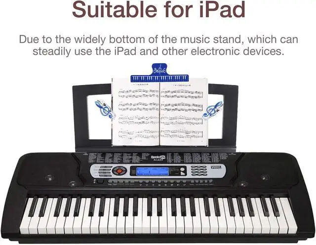 Alt view image 6 of 7 - Music Stand for Sheet Music, Compatible with Yamaha Music Sheet Stand Fit for Multiple Keyboard Models, Stable And Durable, Keyboard Sheet Music Stand