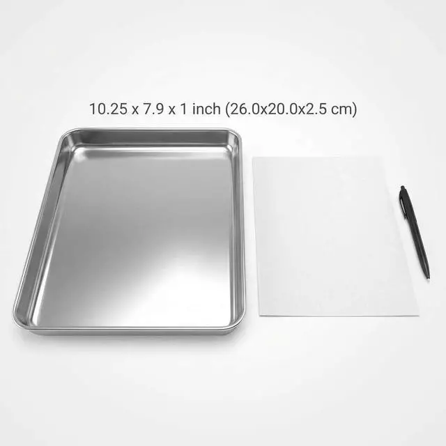 Alt view image 2 of 7 - stainless Steel Instrument Tray, Utility Tray Tool Organizer Trays for Lab Instruments, 10 1/4 x 7 7/8 x 1 5/16 inch, 1 Pack