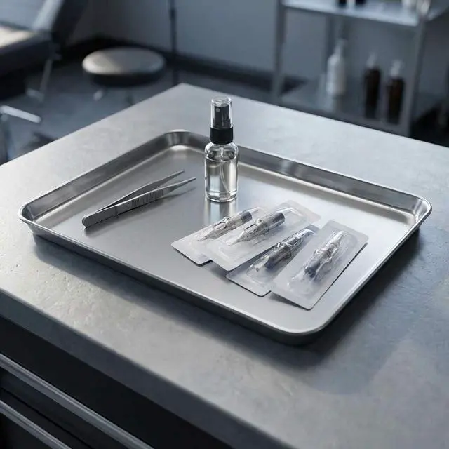 Alt view image 3 of 7 - stainless Steel Instrument Tray, Utility Tray Tool Organizer Trays for Lab Instruments, 10 1/4 x 7 7/8 x 1 5/16 inch, 1 Pack