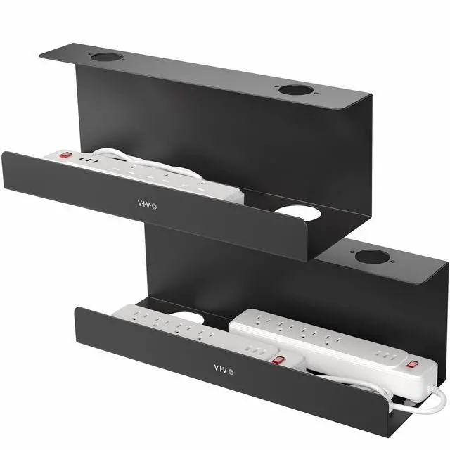 Main image of Black 17 inch Extra Deep Cable Management Tray, DESK-AC16-2C