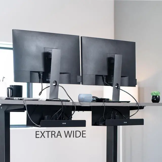 Alt view image 2 of 7 - Black 17 inch Extra Deep Cable Management Tray, DESK-AC16-2C
