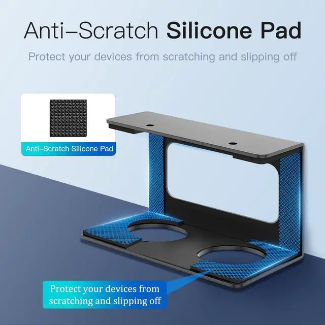 Alt view image 4 of 7 - Under Desk Laptop Mount, Laptop Under Desk Mount 3 inches Tall Effective Space with Silicone Pad, Aluminum Under Desk Laptop Holder Rack for Laptop MacBook Dell OptiPlex PS4 & More