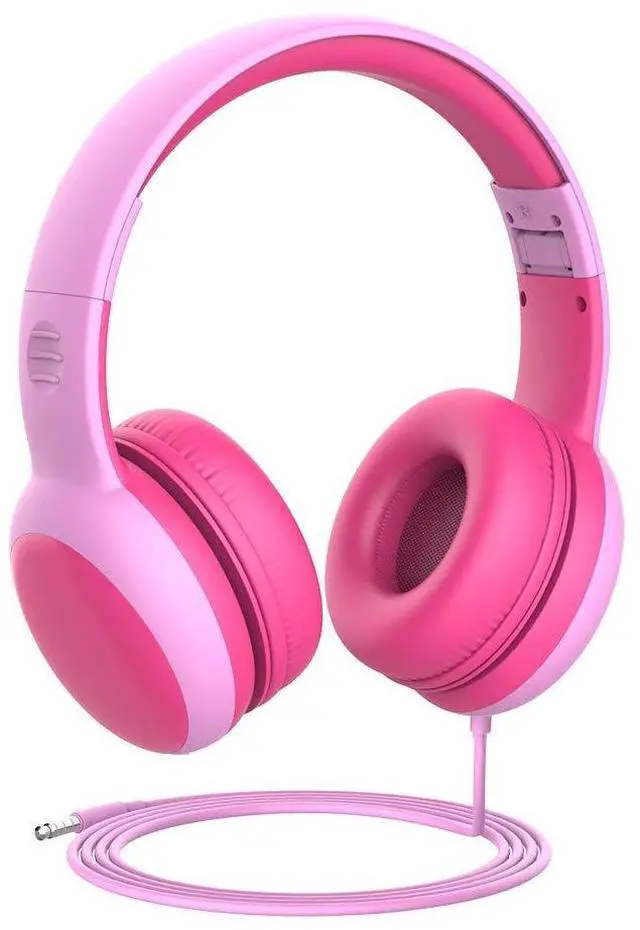 Main image of Kids Headphones with Limited Volume, Cat Ear Toddler Headphones, Wired Headphone Over Ear for Boys and Girls,Stereo Sound Foldable 3.5mm Headset for Children