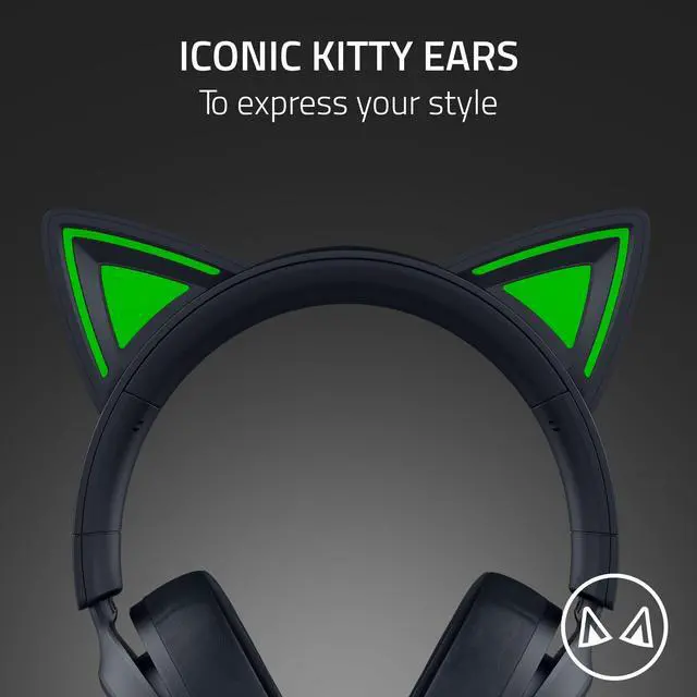 Alt view image 2 of 7 - Kraken Kitty V3 X Wired Gaming Headset, Kitty Ears, Black