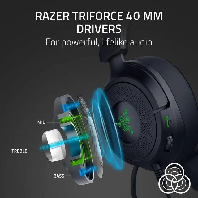 Alt view image 4 of 7 - Kraken Kitty V3 X Wired Gaming Headset, Kitty Ears, Black