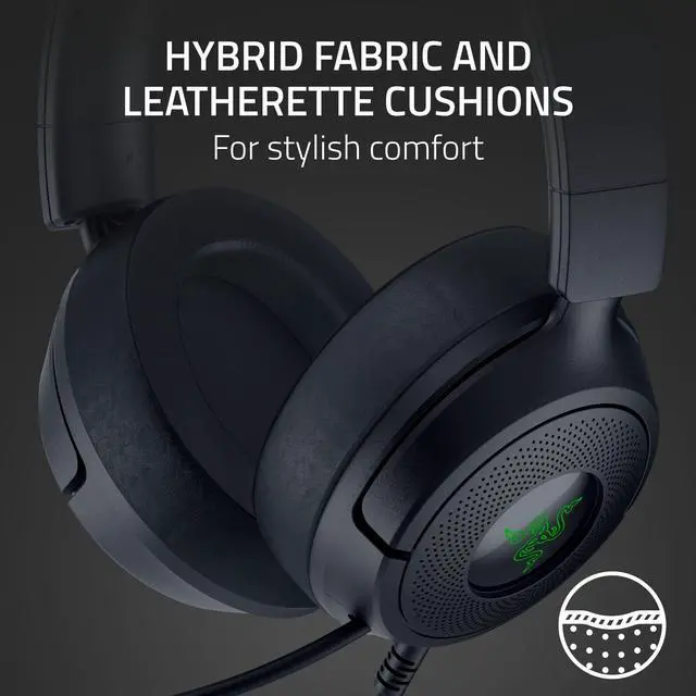 Alt view image 7 of 7 - Kraken Kitty V3 X Wired Gaming Headset, Kitty Ears, Black