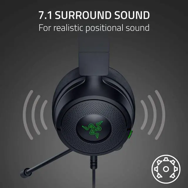 Alt view image 5 of 7 - Kraken Kitty V3 X Wired Gaming Headset, Kitty Ears, Black