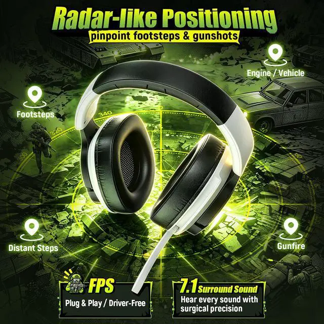 Alt view image 6 of 7 - Wireless Gaming Headset for PS5 PC | 2.4GHz+BT - Play While Charging