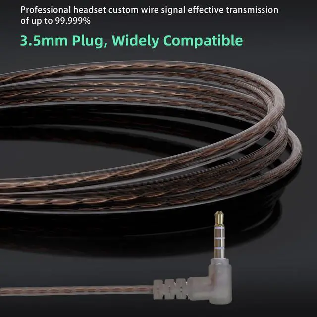 Alt view image 6 of 7 - Hybrid Banlance Armature with Dynamic in-Ear Earphone 1BA+1DD HiFi Headset Wired Earbuds IEM Headphones Gaming Earbuds (Black-zst Without Microphone)