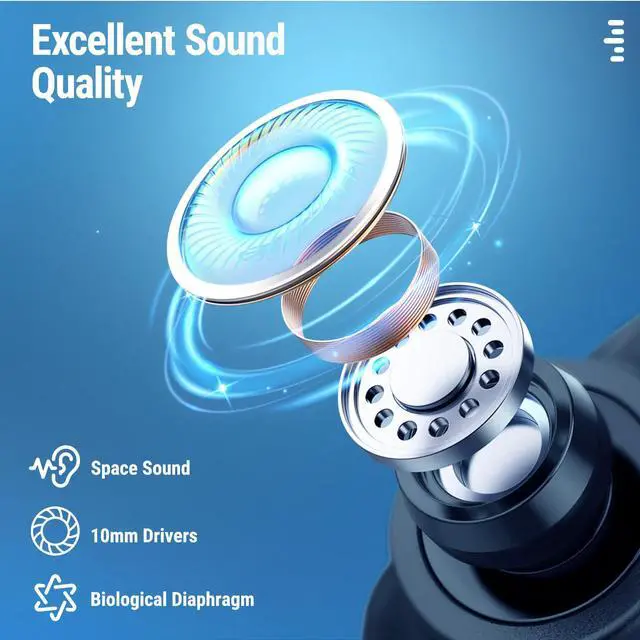 Alt view image 6 of 7 - Wireless Gaming Earbuds with Mic, Compatible with PC PS5 PS4 Desktop VR, Computer Headphones, 2.4G Dongle & Bluetooth 5.4 Dual-Mode, 4 Built-in Microphones, 20ms Low Latency