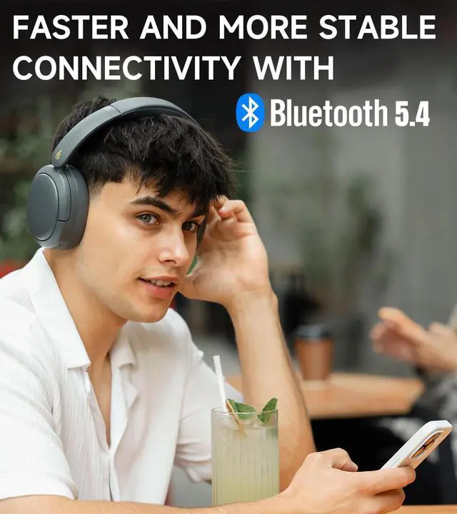 Alt view image 5 of 7 - Hybrid Active Noise Cancelling Over Ear Headphone, Gray