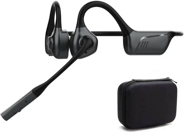 Main image of Open-Ear Headphones Bluetooth 5.1 with ENC Noise Canceling Mic | Wireless Headset with Air Conduction & Mute Button Truck Driver Earphones, 10Hrs Battery for Work Driving Work Calls Meetings