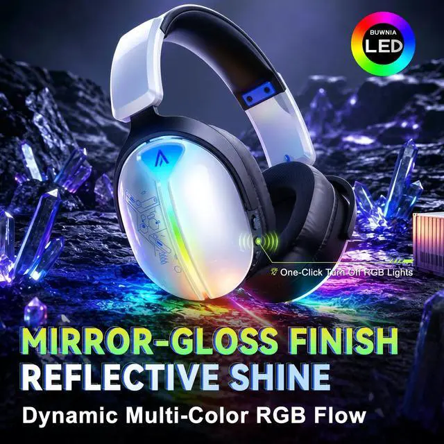 Alt view image 2 of 7 - 3-in-1 Wireless Gaming Headset, Mirror Gloss, 50mm Drivers, 7.1 Surround