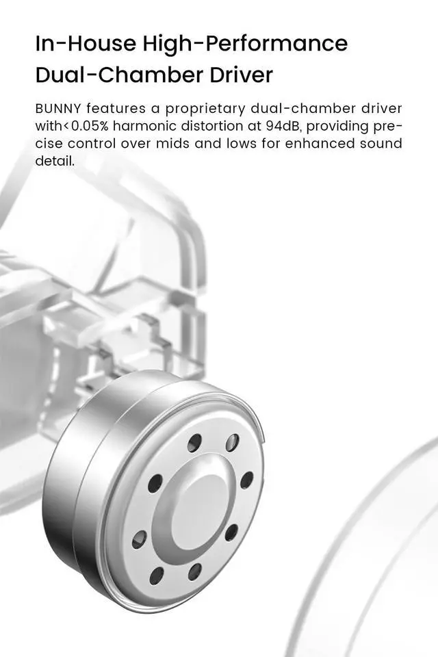 Alt view image 2 of 7 - Bunny Wired Gaming Earphones, HiFi IEM Earbuds with Mic-3.5mm