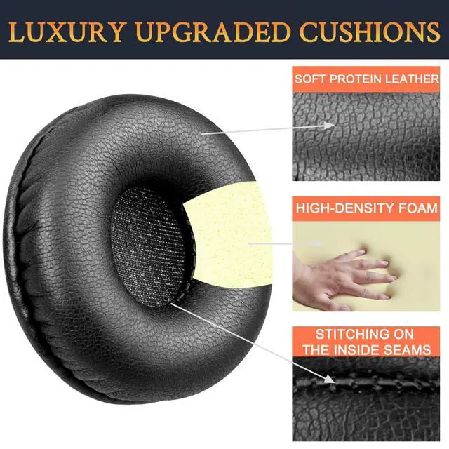 Alt view image 3 of 7 - Earpads Replacement for BlueParrott B250-XT Plus, B250XT, B250-XTS, B250, B150 Bluetooth Headset, Ear Pads Cushions with Softer High-Density Foam - B250 PL Black