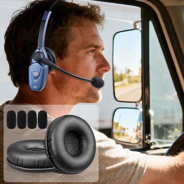 Alt view image 7 of 7 - Earpads Replacement for BlueParrott B250-XT Plus, B250XT, B250-XTS, B250, B150 Bluetooth Headset, Ear Pads Cushions with Softer High-Density Foam - B250 PL Black