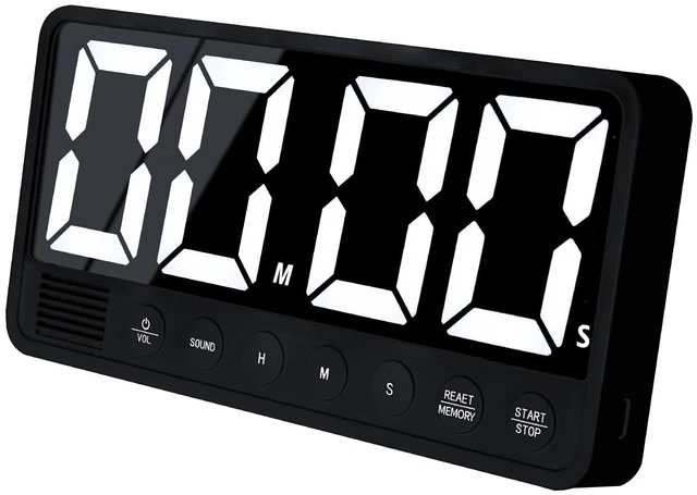 Main image of Digital Kitchen Timer - 7.1 Extra Large Display LED Countdown Timer | Rechargeable Magnetic Back, 6 Alarms 4 Levels Volume, 3Memory Presets, Max 99Hrs, On/Off, Automatic Off for Classroom Kitchen