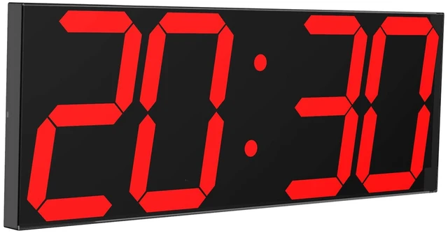 Main image of LED Large Digital Wall Clock, Oversize Wall Clock with 6 Numbers, Remote Control Count up/Countdown Timer Clock, Auto Dimmer, Big Calendar and Thermometer(Red)