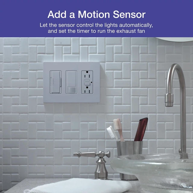 Alt view image 7 of 7 - Maestro Countdown Timer Switch for Fans and Lights, 3A Fan/150W LED, Single-Pole/Multi-Location, White (MA-T51MNBG-WH)