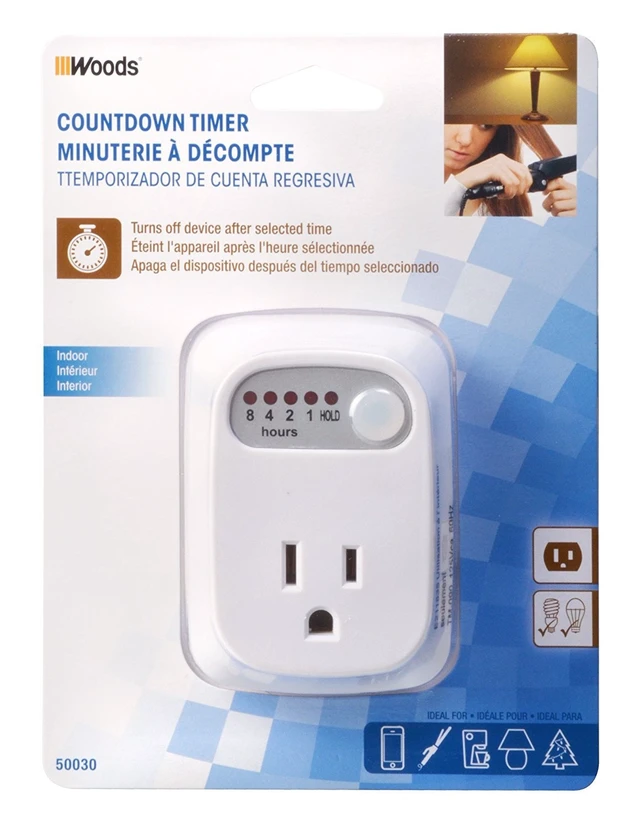 Alt view image 2 of 2 - Indoor Auto Shut Off for Curling Iron Hair Straightener Countdown Phone Charger Timer Safety Outlet Conserve Socket