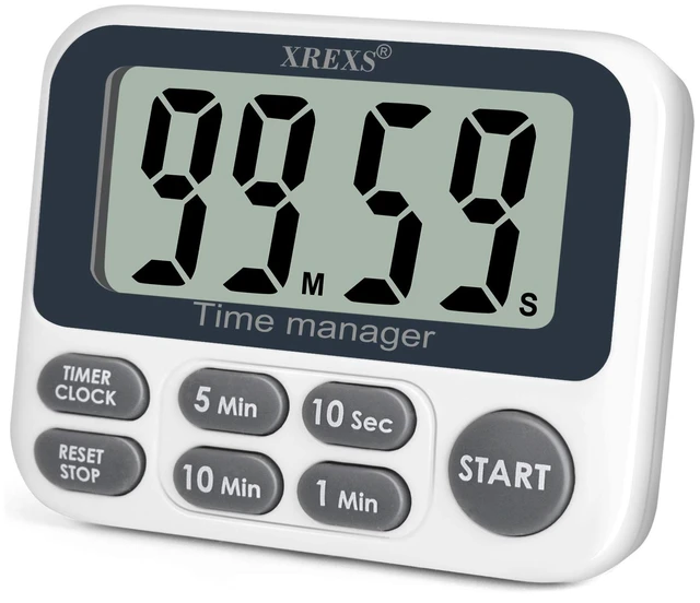 Main image of Digital Kitchen Timer, Magnetic Countdown Up Cooking Timer | with Large LCD Display, Adjustable Volume, Loud Alarm & Strong Magnet for Teachers (Batteries Included)