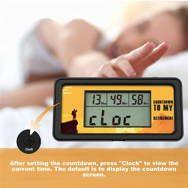 Alt view image 4 of 7 - 9999 Days Digital Countdown Days Timer Count Down Days Timer with 5 | With 5 paper cards Backlight alerts for Retirement Vacation Wedding Christmas New Baby Classroom Lab Kitchen Cooking (HM200B)