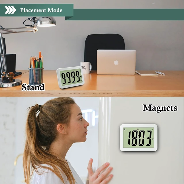 Alt view image 6 of 7 - Digital Countdown Days Timer 9999-Days Electronic Timer for Vacation Retirement Wedding Lab, Large Display for Classroom Graduation,Study Fitness Count Down