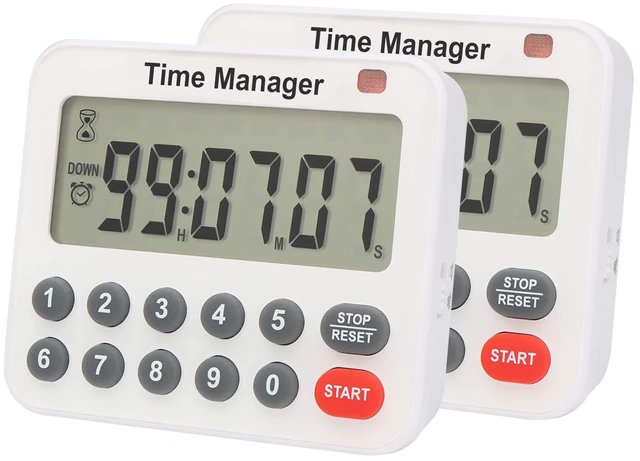 Main image of Magnetic Digital Kitchen Timer with Direct Numerical Keypad, Loud Alarm - 99Hr Countdown Count Up Timer for Cooking Baking Classroom, Batteries Included