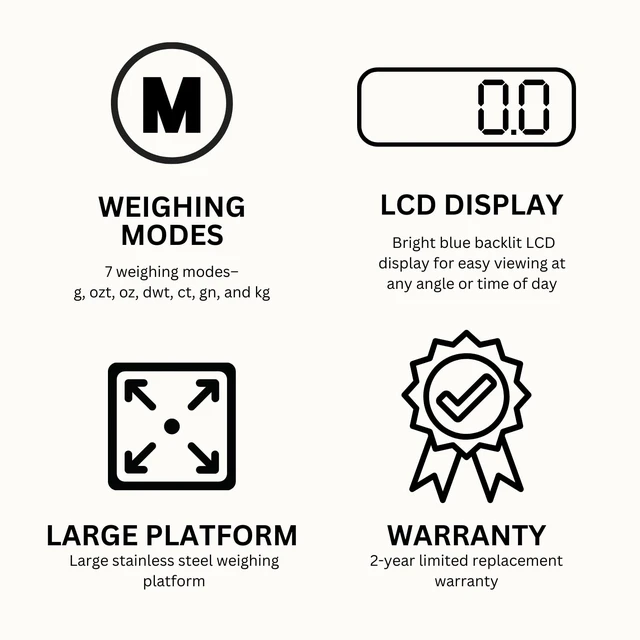 Alt view image 3 of 7 - Platinum PRO1001V Professional Jewelry Scale, 1000g x 0.1g | 1000g capacity with 0.1g readability; countertop or portable design for jewelry and precious-metal weighing.